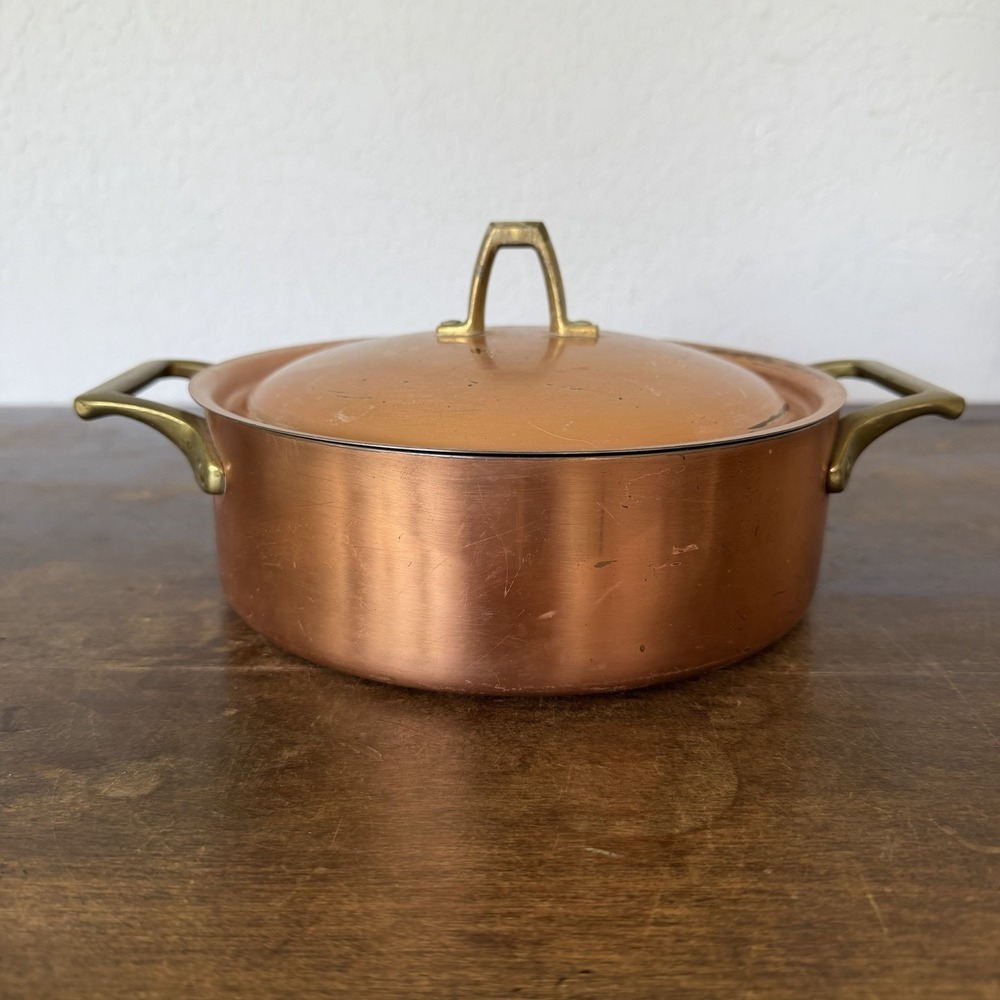 Vintage Paul Revere Limited Edition 1.5 Qt. Copper Casserole Pot with Lid